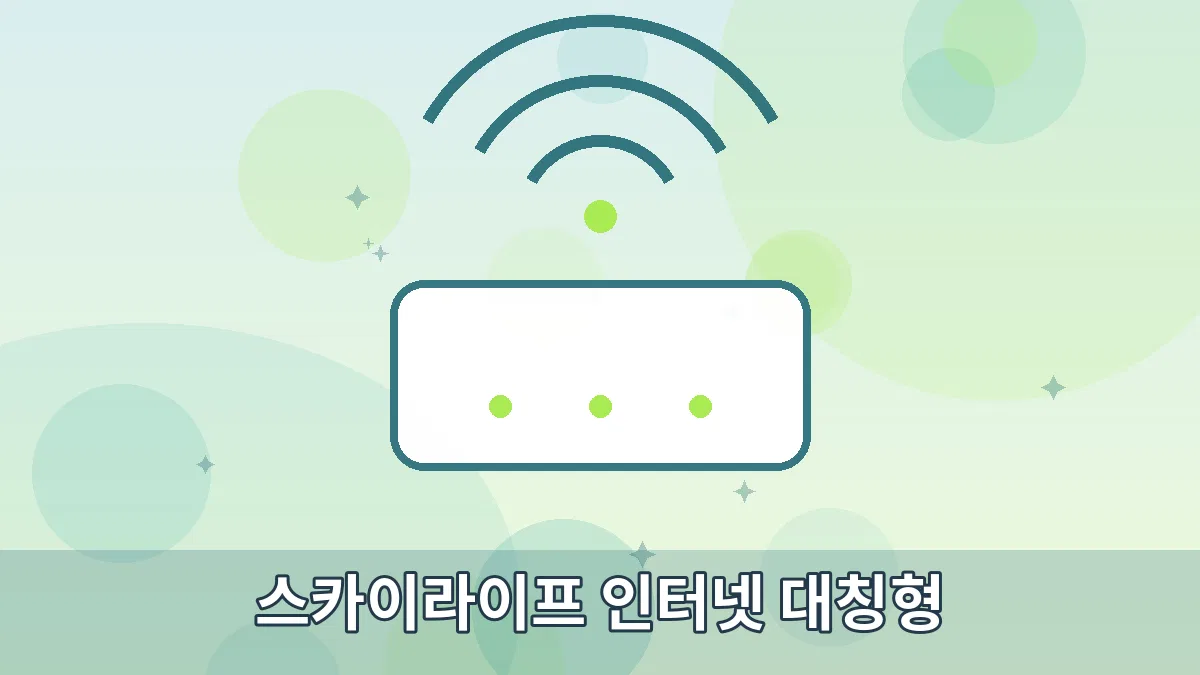 스카이라이프 인터넷 대칭형 안내 이미지 1