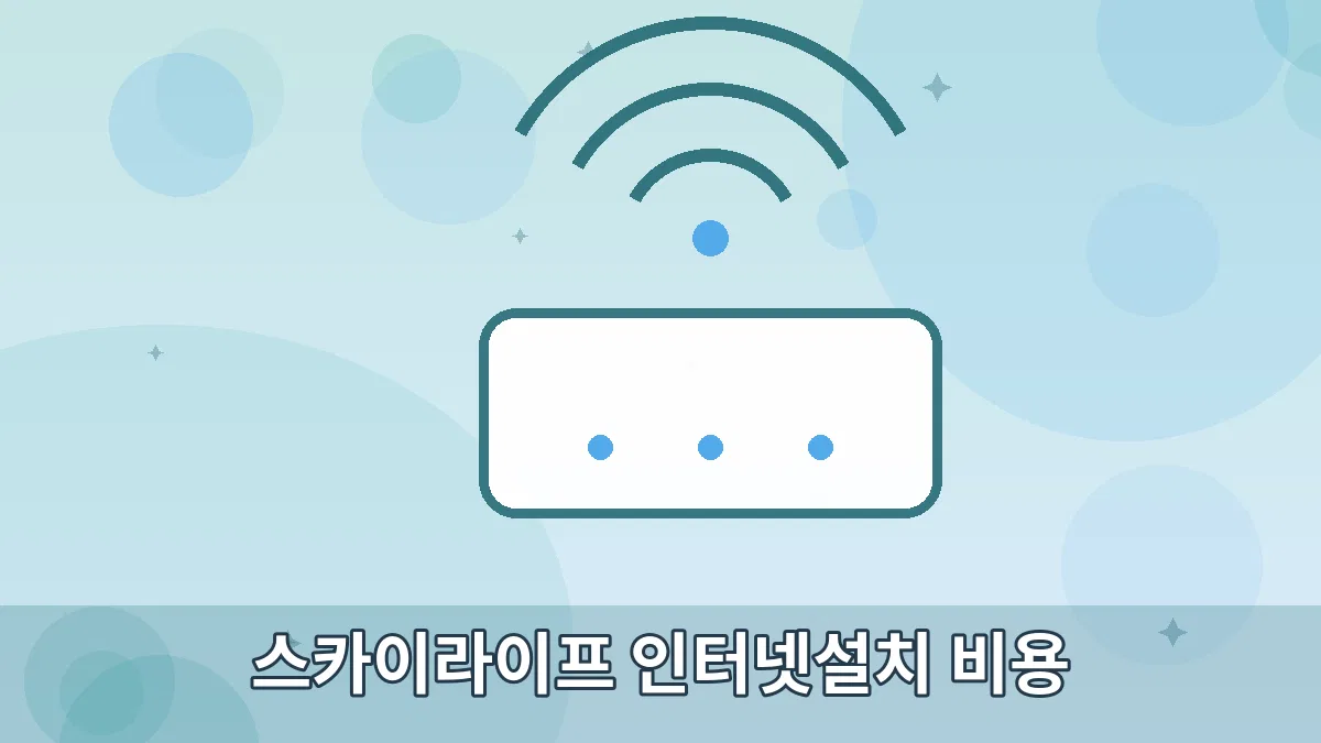 스카이라이프 인터넷설치 비용 안내 이미지 5
