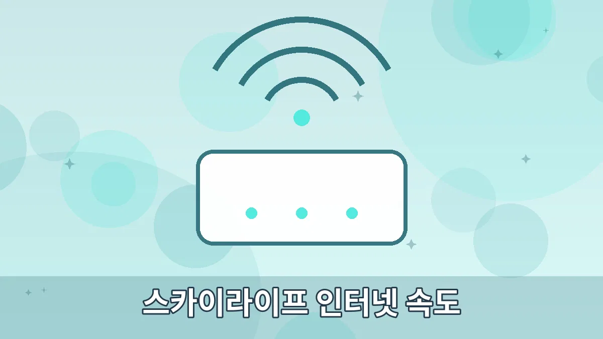 스카이라이프 인터넷 속도 안내 이미지 4